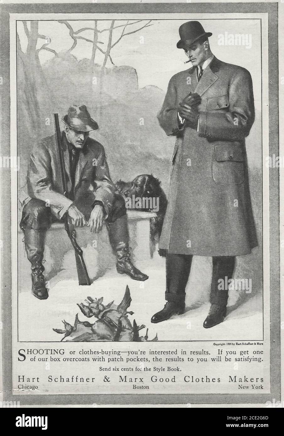 Hart Schaffner & Marx Good Clothes Makers Werbung, um 1920 Stockfoto