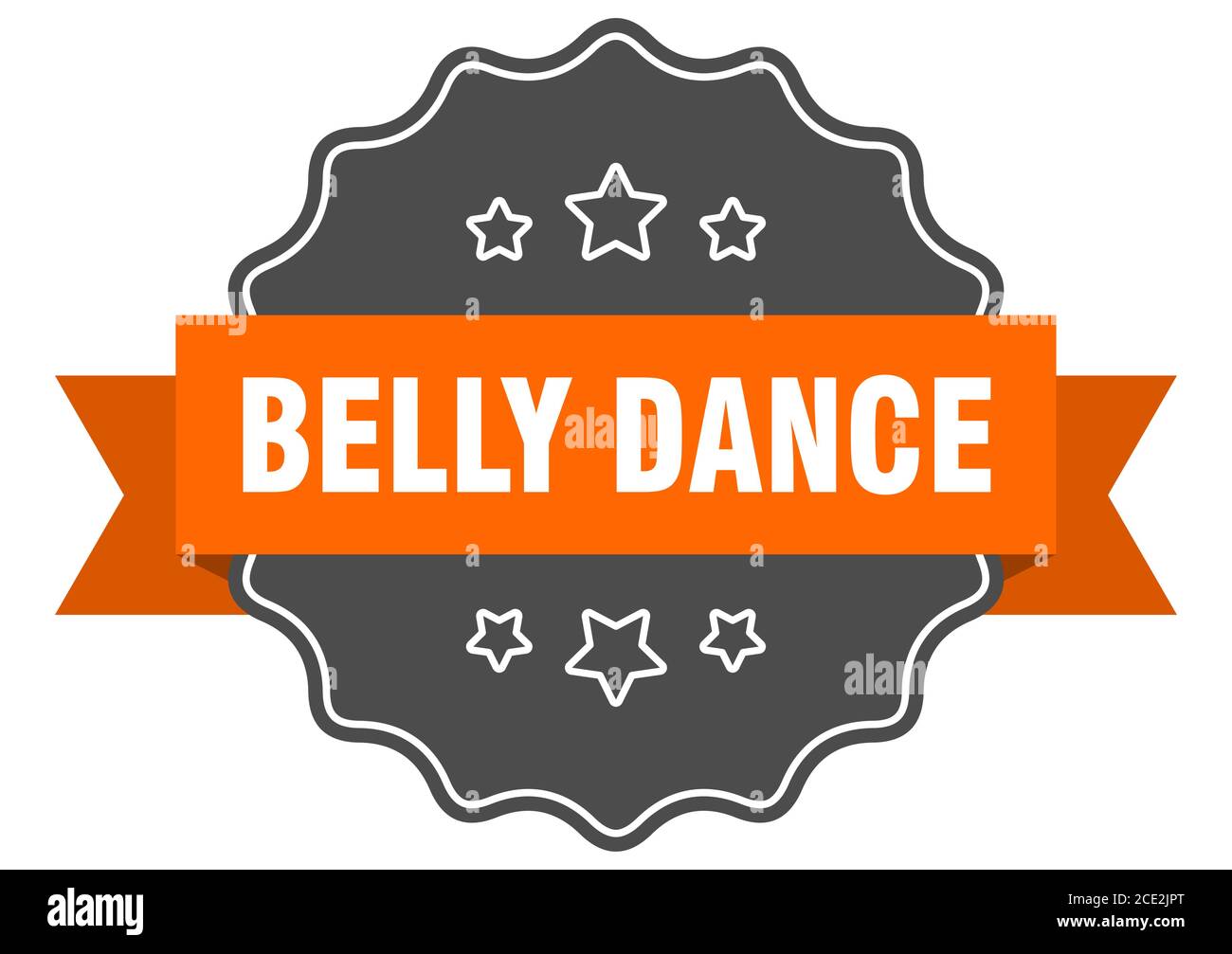 Belly Dance Label. Belly Dance isolierte Dichtung. Retro Aufkleber Schild Stock Vektor