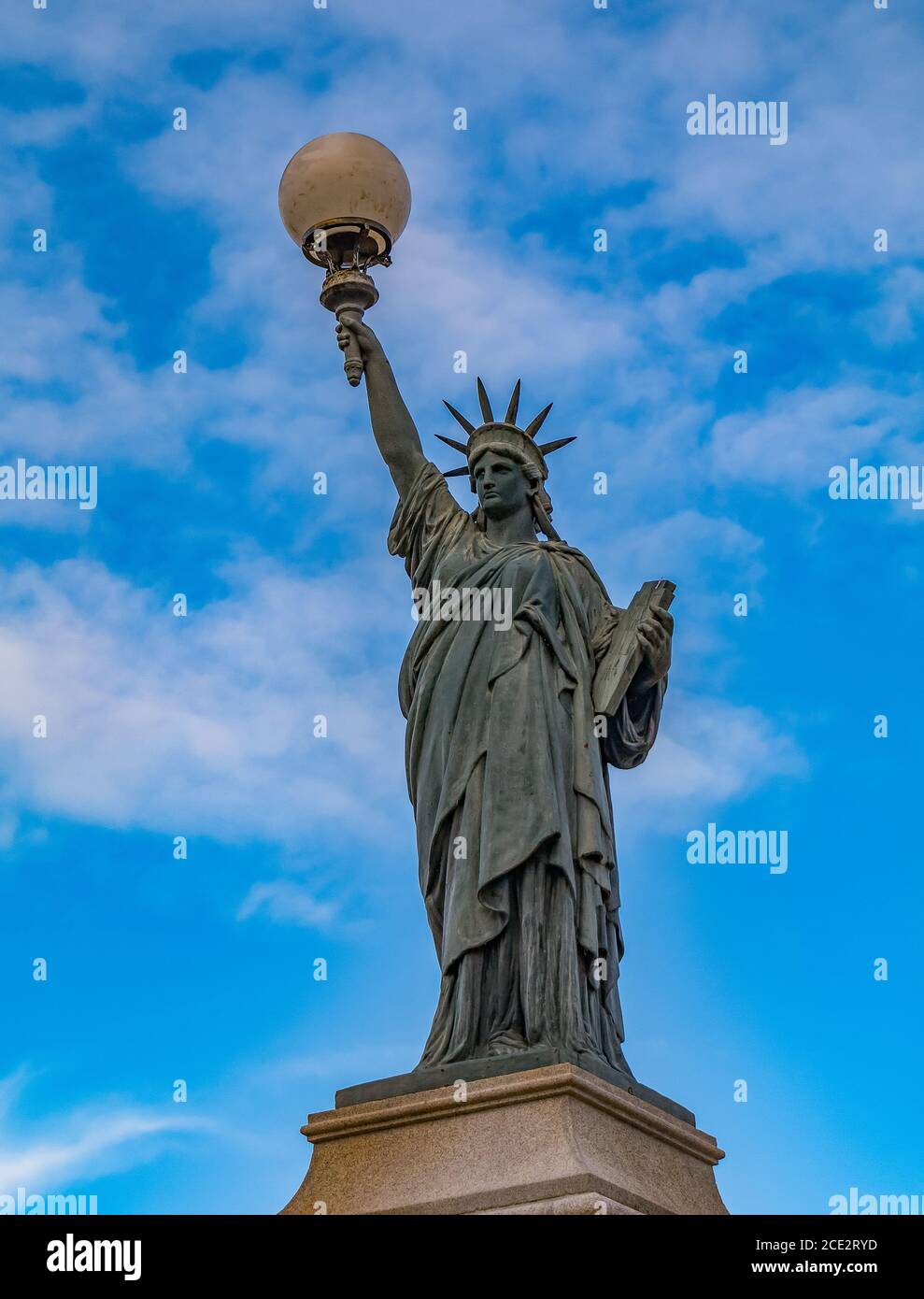 Ein Bild von der Poitier Freiheitsstatue. Stockfoto