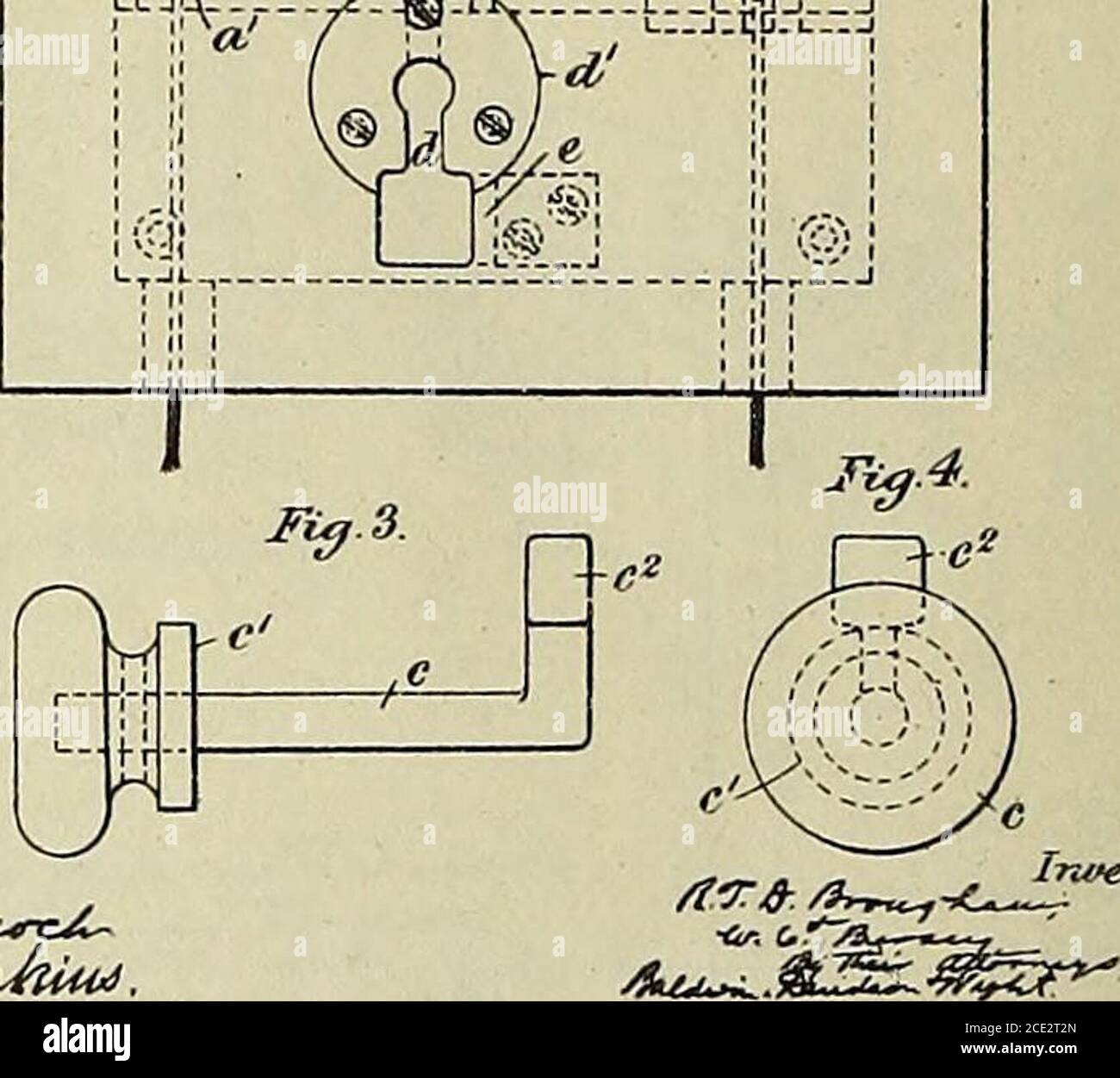 . Digest of United States Automobilpatents from 1789 to July 1, 1899, including all Patents officially classed as traction-Engines for the same period. Chronologisch geordnet ... zusammen mit Patentlisten in den Klassen der tragbaren Motoren, Traktionsräder, elektrische Lokomotiven und elektrische Eisenbahn-Batteriesysteme ... . IHG.2. r g^:; / i Jo, --^ J> r--r-.-/--i . CT.--N ^- .-^---VR-----/- r-^j;-r-1 IF®; .I i: .»-5;*«T€:.l. Inven&fn (kein Modell) 3 Blatt B – Sheflt 1, J. E. M. BECKER. FAHRZEUGRAD. Nr. 606,070. Patentiertes Jnne 7, 1898. ABB. II Ko. 605,070. 3 ScetB – Blatt Z.f J. E. M. Stockfoto