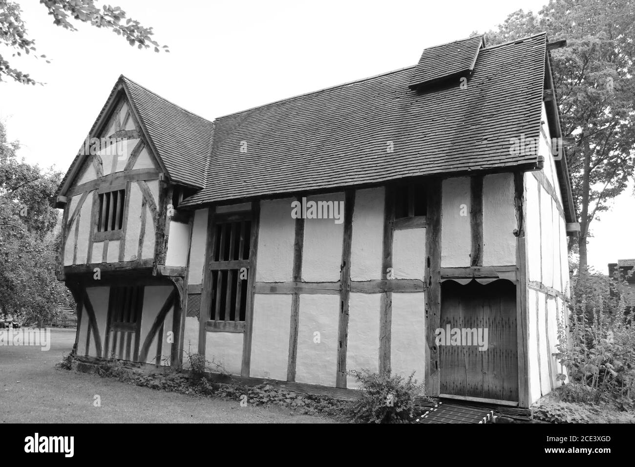16. Jahrhundert, Stadthaus, Bromsgrove Worcestershire. 16. Jahrhundert Holzbau um 16. Jahrhundert Bromsgrove, England, Großbritannien, Worcester, England, Stockfoto