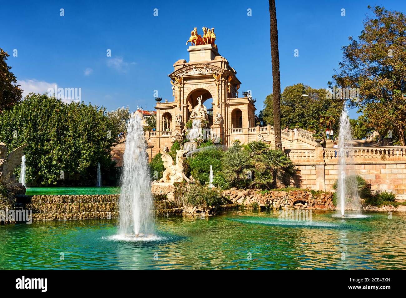 Cascada Monumental in Barcelona, Spanien Stockfoto