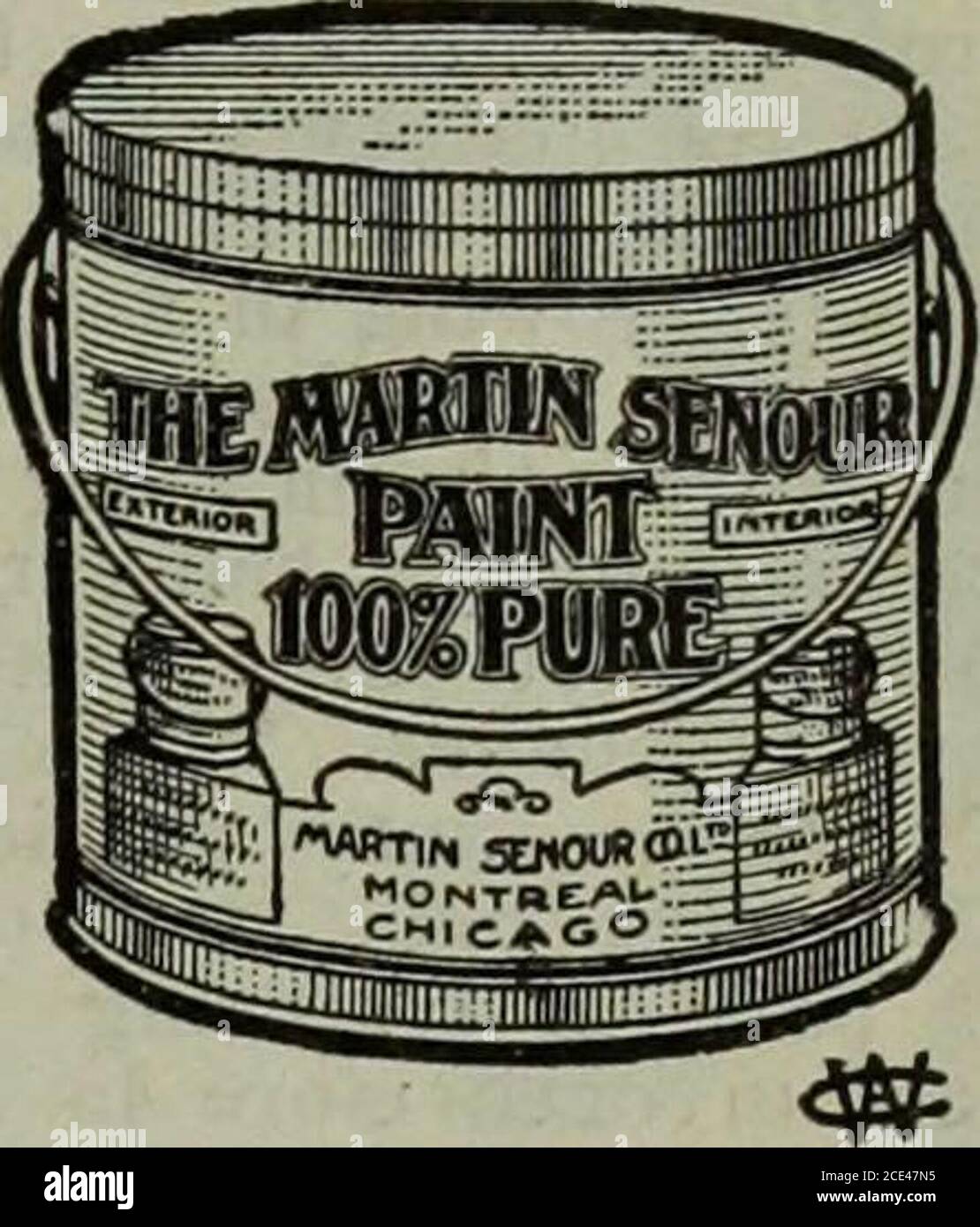 . Hardware Merchandising (Januar-März 1908) . Es ist zu Ihrem Vorteil ? WENN SIE AN einem solchen Angebot interessiert sind – wenn Sie Ihren Handel steigern, ein prosperiertes Geschäft aufbauen und Ihr Geschäft zum Zentrum des Farbenhandels Ihrer Stadt machen wollen – Schreiben und bitten Sie uns, unsere Methoden zu erklären, und lassen Sie uns Ihnen zeigen, wie wir Händlern helfen, die Martin-Senour Paint bewegen die Waren. Wir tun es für andere, wir können es für Sie tun. Lassen Sie uns darüber sprechen. Schreiben Sie noch heute. The MARTIN-SENOUR CO., LTD.   Ioneers of Pure Paints 142-144 Inspector Street, Montreal.2514-2520 Quarry Street and Archer Avenue, Chicag Stockfoto