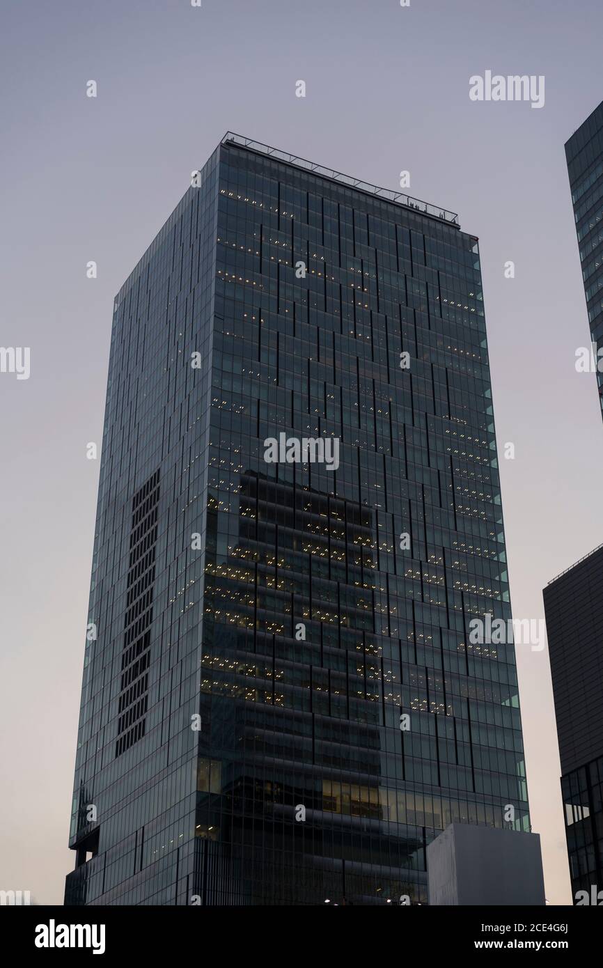 Shibuya Scramble Square, Blick vom Shuto Expressway Inner Circular Route (Route C1), Shibuya-Ku, Tokyo, Japan. Stockfoto