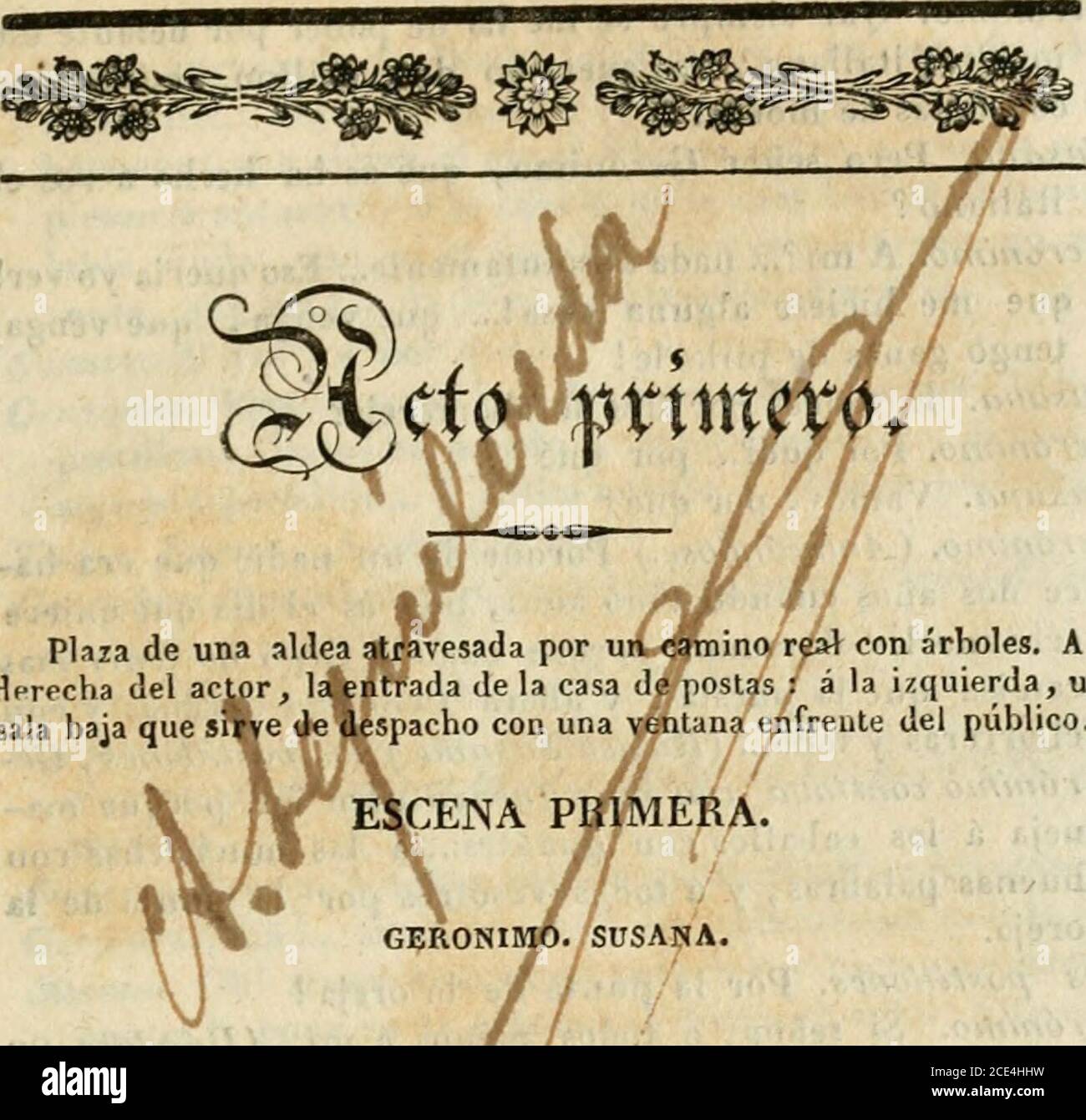 . La molinera; comedia en un acto, traducida del francés por Isidoro Gil . Verknüpfung. M. DEL ALÓN DE, ptOCUra- dqr del rey Sr. D. Elias JSoren. JULIO DURviLiERs , TTié- Sv. D. Frocisco Lum- dico joven hrcras. GERÓNIMO, postillón. • . SR. D. Antonio Alberá. FONTANETE, Ídem. . SR. D. Carlos Spuntoni, FRANCISCO, Ídem Sr. D. Felipe Reyes. ANTONIA DELPORTE , po- Sra. DoTia Bárbara La- sadera madrid. LUISA LEBLANC, diieña de Sra. Doña Catalina Fió-la casa de postas. . reí. PETRA , hija de Anto-nia Sra. D.^ Juana Pérez. SUSANA, criada Sra. Doña Concepción Lapuerta. M POSTILLONES , ALDEANOS, tifí escena p Stockfoto