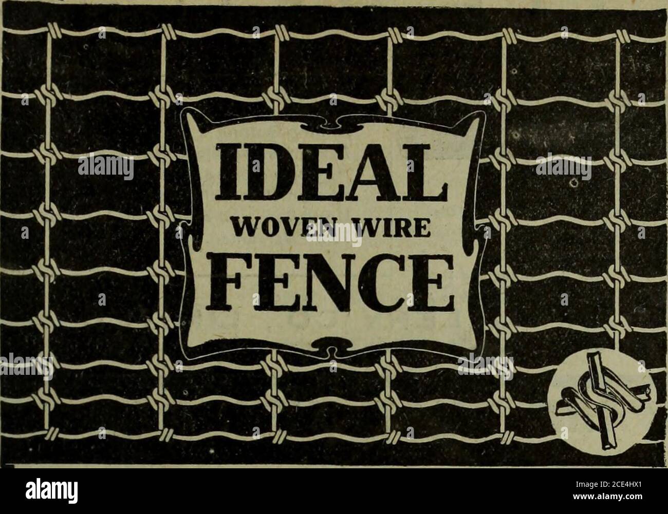 . Hardware Merchandising (Januar-März 1908) . Alle Arten und Größen und für alle Zwecke Standard & Langs Patent Lay PREISE RECHTS. SCHNELLE LIEFERUNG. Seilbefestigungen. Seilfalte DER B. GREENING WIRE CO. LIMITED HAMILTON, Ont. MONTREAL, Que. 20 HARDWARE UND METALL. GLOBE KÖNNTE Warum nicht verkaufen einen Zaun, der Ihr Unternehmen werben wird? Ideale Zaun macht Menschen zu stoppen und zu beachten, und es steht Inspektion. Ideal ist der Standard Farm and Railroad Zaun von Kanada.große, starke Drähte – alle No. 9, – stark verzinkt und fest verschlossen. Erfahren Sie, wie die Patentverriegelung bei jedem cr-system Ständer und Horizonte zusammenhält Stockfoto