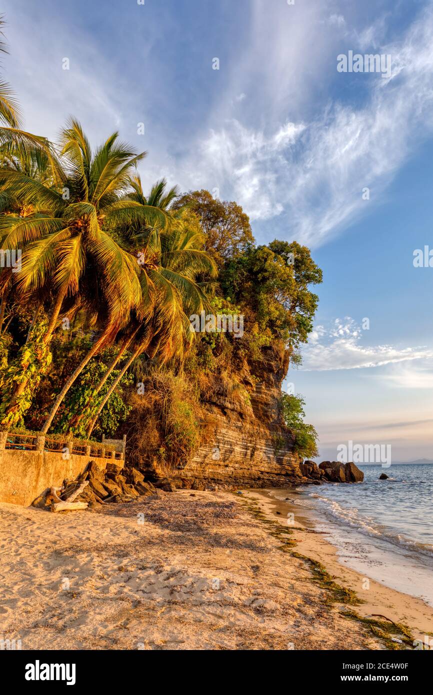 Sonnenuntergang auf der Insel Nosy Be in Madagaskar Stockfoto