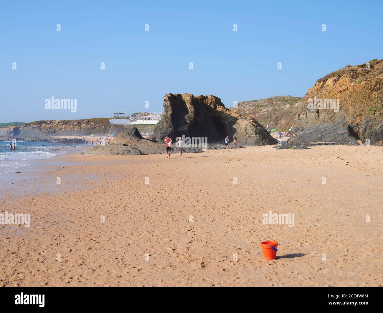 Fotos von den Ferien in Porto Covo, Portugal im Juli 2020 Stockfoto