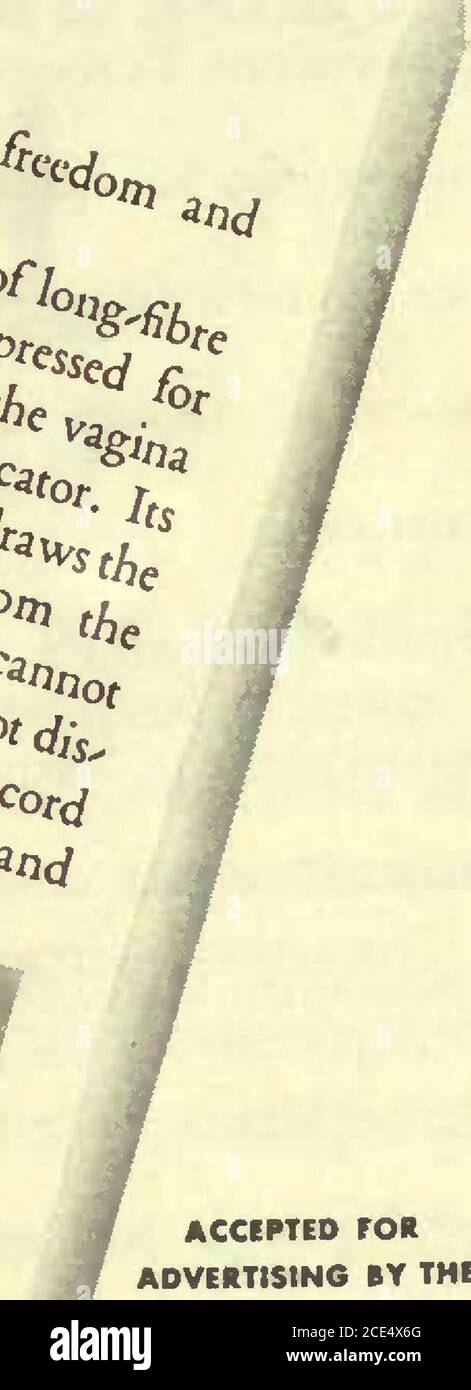 . Die kanadische Krankenschwester . <^3/JJ AKZEPTIERT FORADVERTISING DURCH DAS JOURNAL OF THE AMERICAN MEDICAL ASSOCIATION CANADIACORPORATION150 Duchess St, . TAMPAX LIMITEDToronto. Haben Sie Tampax untersucht? Lieferung von professionellen Proben kostenlos für Krankenschwestern auf Anfrage 65 die kanadische Krankenschwester 1^ registriert in Ottawa, Kanada, als Second-Class-Angelegenheit. Herausgeber und Geschäftsführer:ETHEL JOHNS, Reg. N., 1411 Crescent Street, Montreal, P.Q INHALT FÜR FEBRUAR 1939 EIN eigener Raum   ..   .   - -71 Indirekte Transfusion -  -- - Marie Breithaupt IZ EIN neues Projekt     -   -     Kathleen Thompson 76 Stiftungen^ in 1860 an Stockfoto