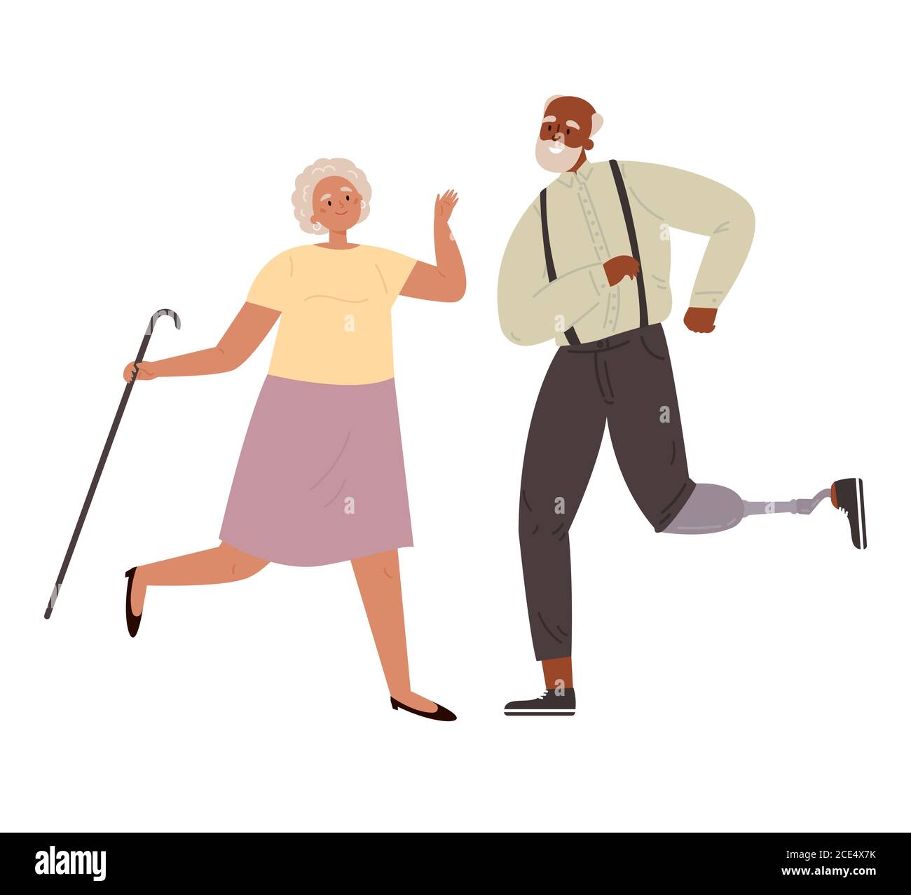 Ältere Menschen aktiven Lebensstil Stock Vektor