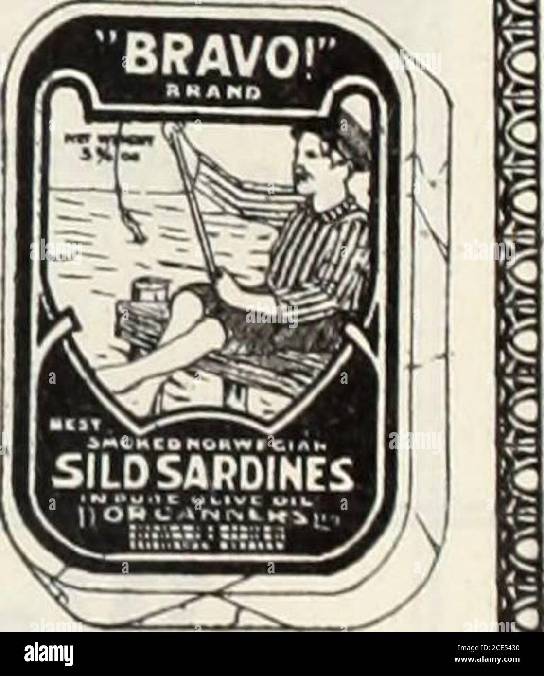 . Kanadischer Lebensmittelhändler April-Juni 1920 . «4t^w^tx»4t»&lt;^iw:»AW^»^^^ die Norcanner-Marke der Brissingsardineswerden im ViertelDingleydosen aus der feinsten SommercaughtBrisling mit VirginOlivenöl verpackt. Sie finden den Preis richtig und den Gewinn gut. Bravo BrandSild Sardinen eine weitere Marke von hochwertigen Sardinen. In Quar-ter Dingley und EighthSize Dosen. Ein echtes Delikatessengeschäft. Ihr Jobber kann Sie aupply. NORCANNNERS, LIMITED STAVANGER, NORWAY American Headquarter*: 105 Hudson Street, New York C. B. H.rl B. M.nlrul Znmsmrwwmrft Canadian Agents i A. S. Umr • C. Terent*. Deaale H. Bala CE. Wiaai»«f April 2, 192 Stockfoto