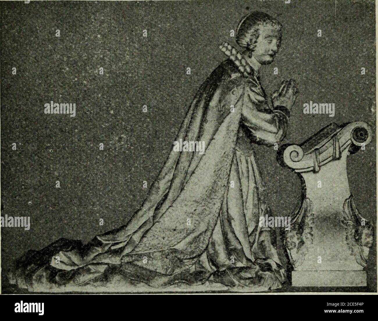 . L'Art de reconnaître les Styles : le style Louis XIII . Fio. 82. – Anne dAutriche (Musée du Louvre), par S. Guilluin. LA DÉCORATION, LA SCULPTURE 133 ignora la grâce et personnifia plutôt la Force. Aussibien, Rubens et Lauteur du Moïse, ne loublons pas,ont vivement impressionné lexpression décorativequi triomphera surtout sous Louis XIV. Mais toutefois. Feige. 83. – Charlotte-Catherine de la Trémoille, princesse de Conde(Musée du Louvre), par S. Guillain. il faut reconnaître que si Nicolas Poussin orienta,par leemple, lécole de la peinture française, lasculture, à tous les temps dailleurs, d Stockfoto