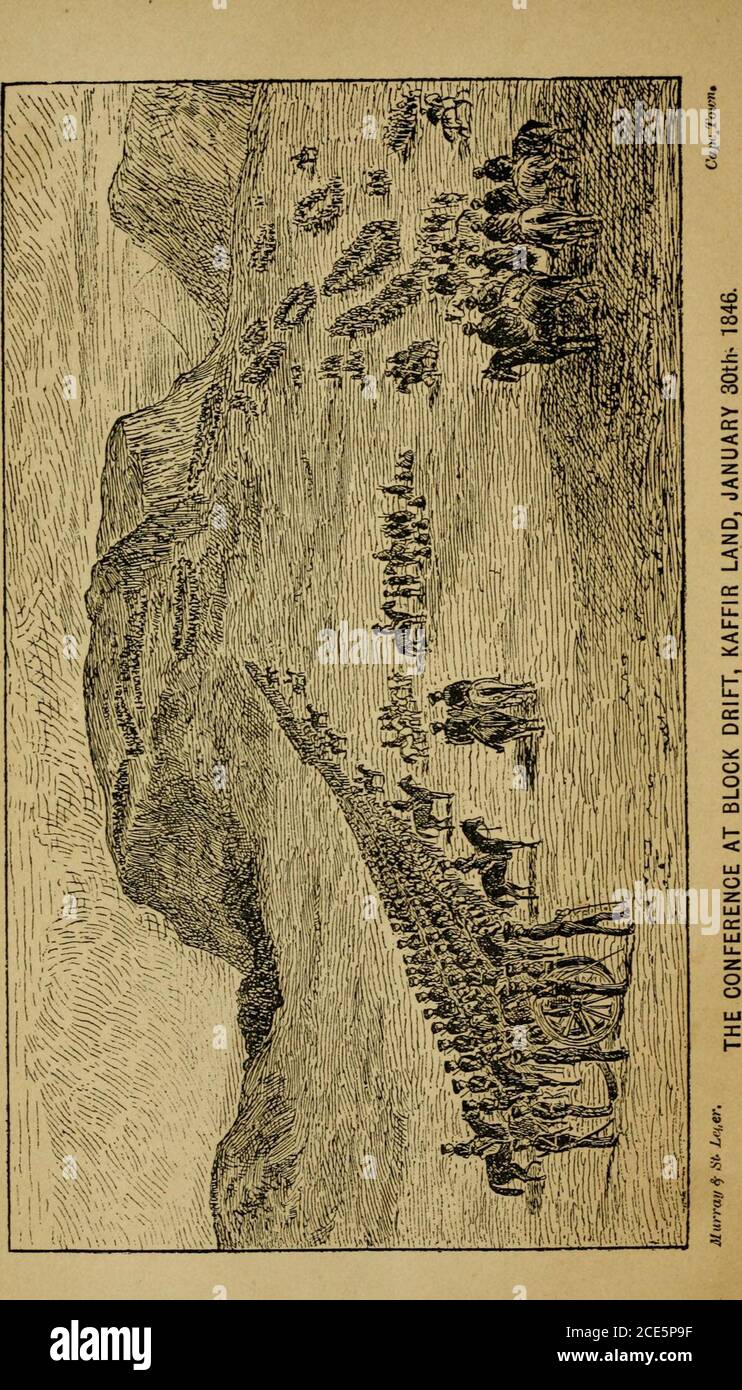 . Die Geschichte der Schlachten und Abenteuer der Briten, der Buren, und der Zulus, etc. Im südlichen Afrika, von der Zeit des Pharao Necho, bis 1888 . ANCE, die dazu führte. Fort Beaufort und die Stadt mit diesem Namen wurden an den Grenzen von Kaffirland. Zwei Kaffern, Männer von einiger Bedeutung unter den Stämmen, stahlen eine Axevon einem Ladenbesitzer in der Stadt Beaufort; sie wereaught in der Tat und sicherte. Kriminelle am Kap werden am Circuit Courtsungefähr alle sechs Monate versucht; aber die Circuit Richter gehen nicht zu allen kleinen Städten und den Gefangenen von FortBeaufort ha Stockfoto