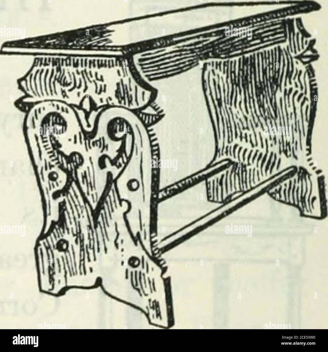 . Das Buch der dekorativen Möbel, seine Form, Farbe und Geschichte . ESCABEAU, ODER SELLETTE. Wörterbuch, geht sogar auf die drastische Länge der Definition solcher Stücke als schlecht favorisierte gewöhnliche oder Land-Stoole einer billigeren Art tnanthen joyned oder Buffet-Stoole. DIE RENAISSANCE IN FRANKREICH 149 Stockfoto