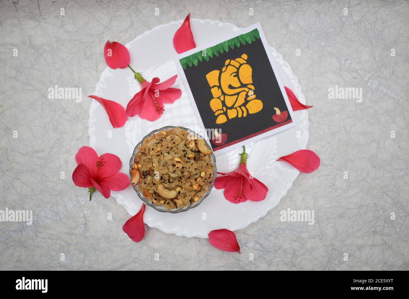 Panchakajjaya ist Kannada Spezialität mehr udapi Seite gemacht dusing Ganesh chaturthi, janmasthami Festivals wie Naivedyam. Mischung aus 5 Elementen dal, ja Stockfoto