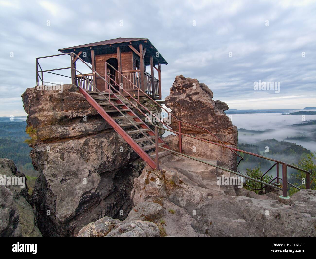 Unterkunft Mariana in der Tschechischen Schweiz Park, Stockfoto