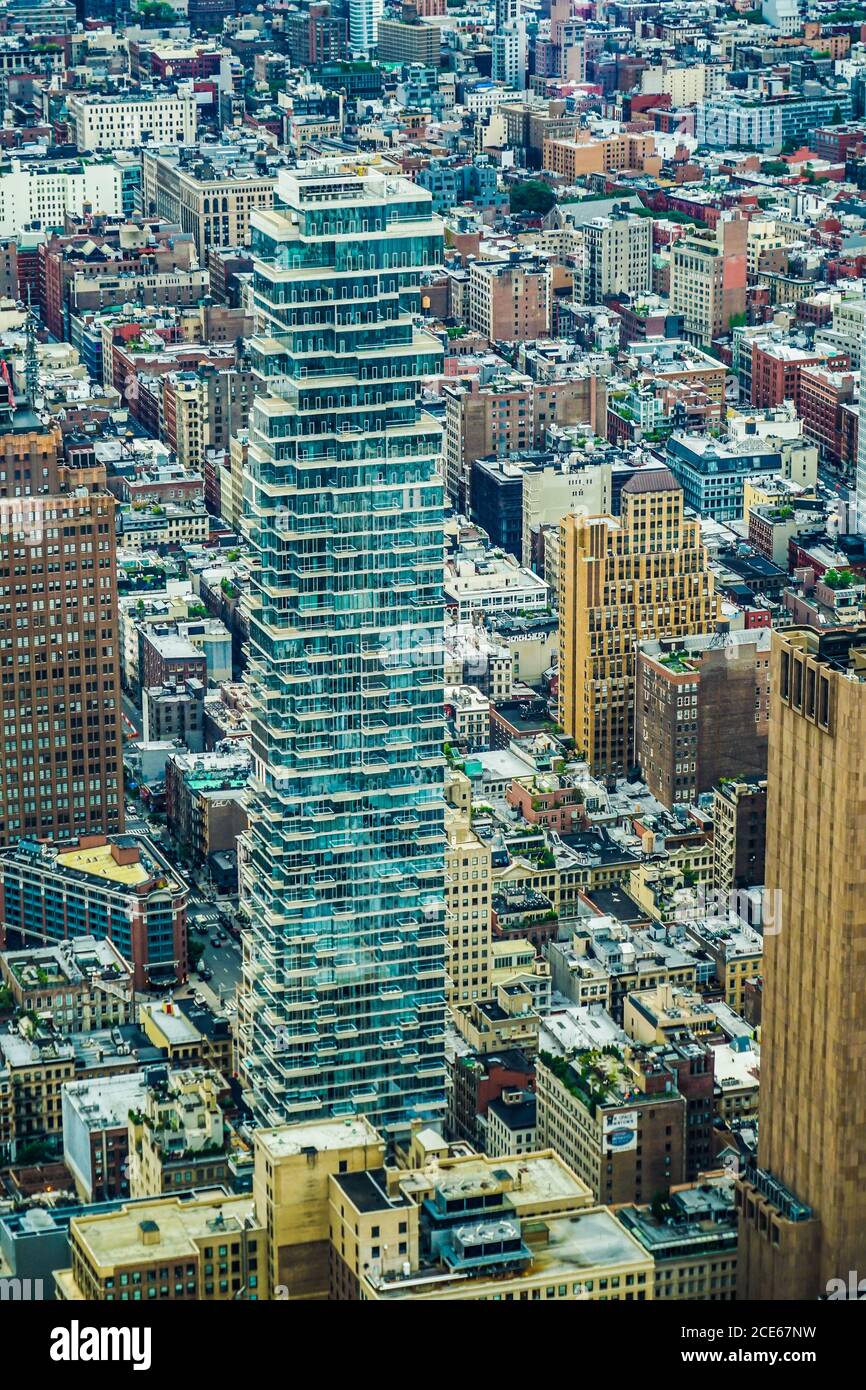 Der Blick vom One World Trade Center Building Stockfoto