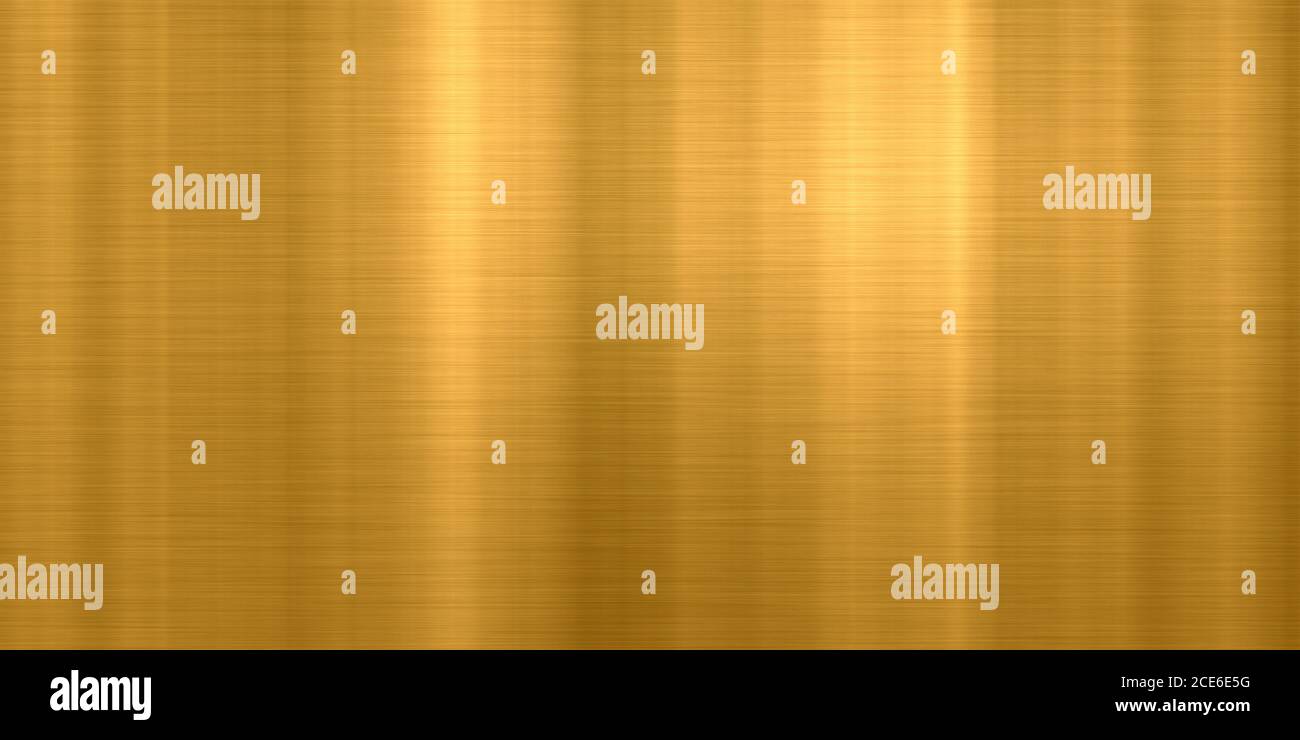 Gebürstetes Metall golden breite Platte Banner Hintergrund Stockfoto
