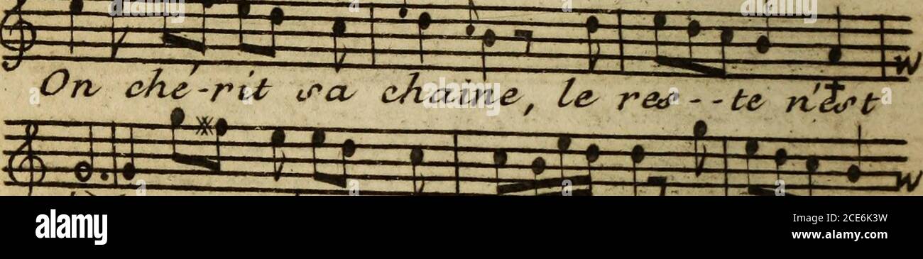 . Dictionnaire lyrique portatif : ou, Choix des plus jolies ariettes de tous les Genres disposées pour la voix & les instrumens, avec les paroles françoises sous la musique; deux Volumes in-octavo. Gravés . ^^^^^ jf^^^ ^rna.NT^ten.-dre, mon c&lt;^ur CL Lauren - dre i/^ERU CLIR-trcdàr, Stockfoto