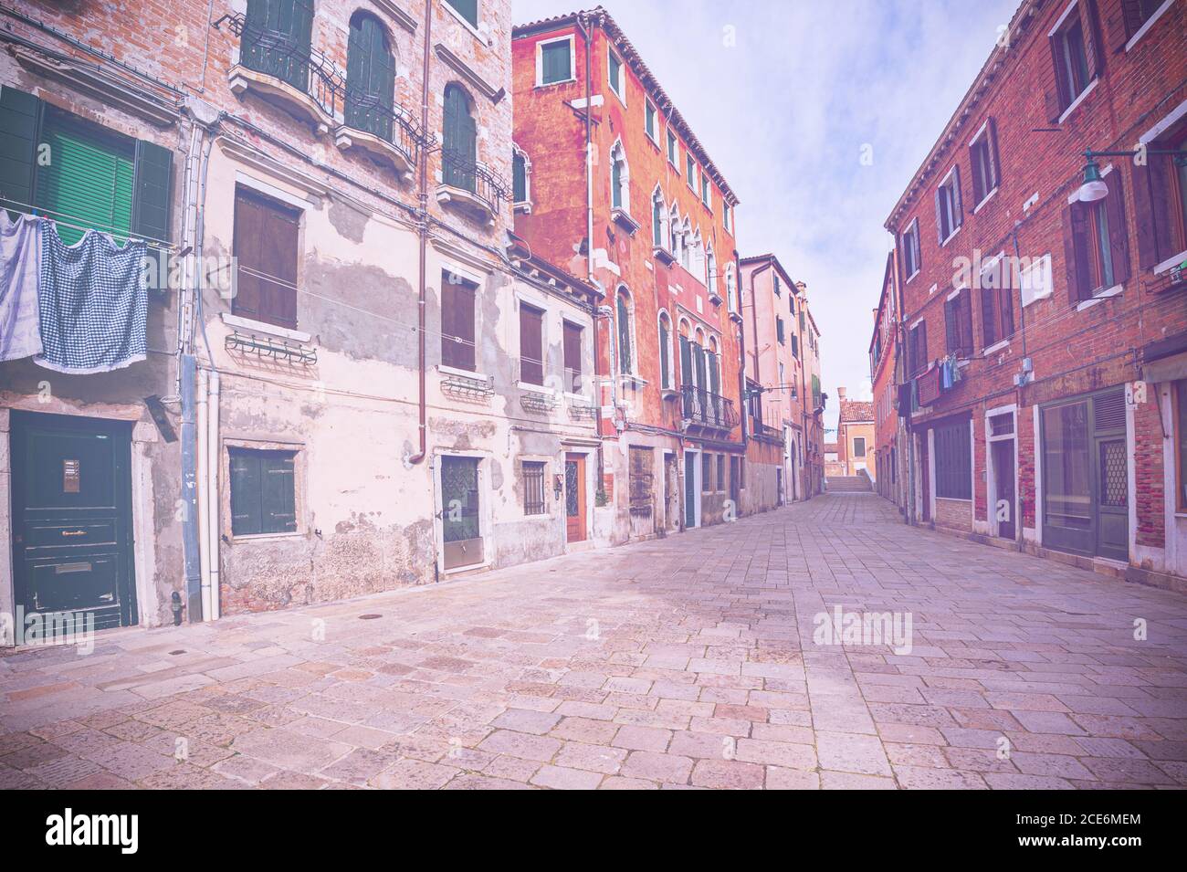 Venedig in verblassten Farbeffekt. Stockfoto