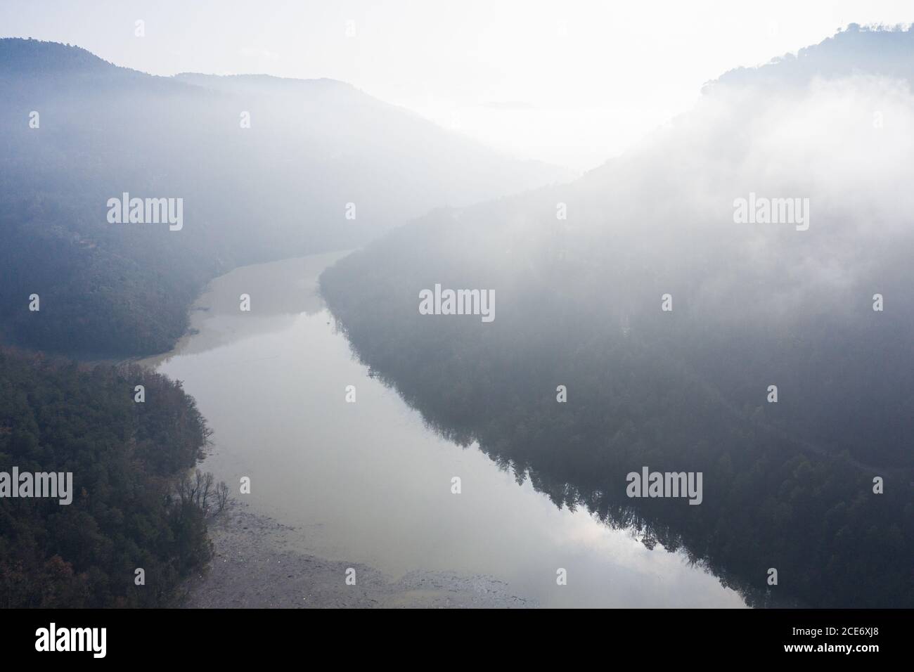 Nach dem Sturm Gloria in Les Guilleries-Savassona, Spanien Stockfoto