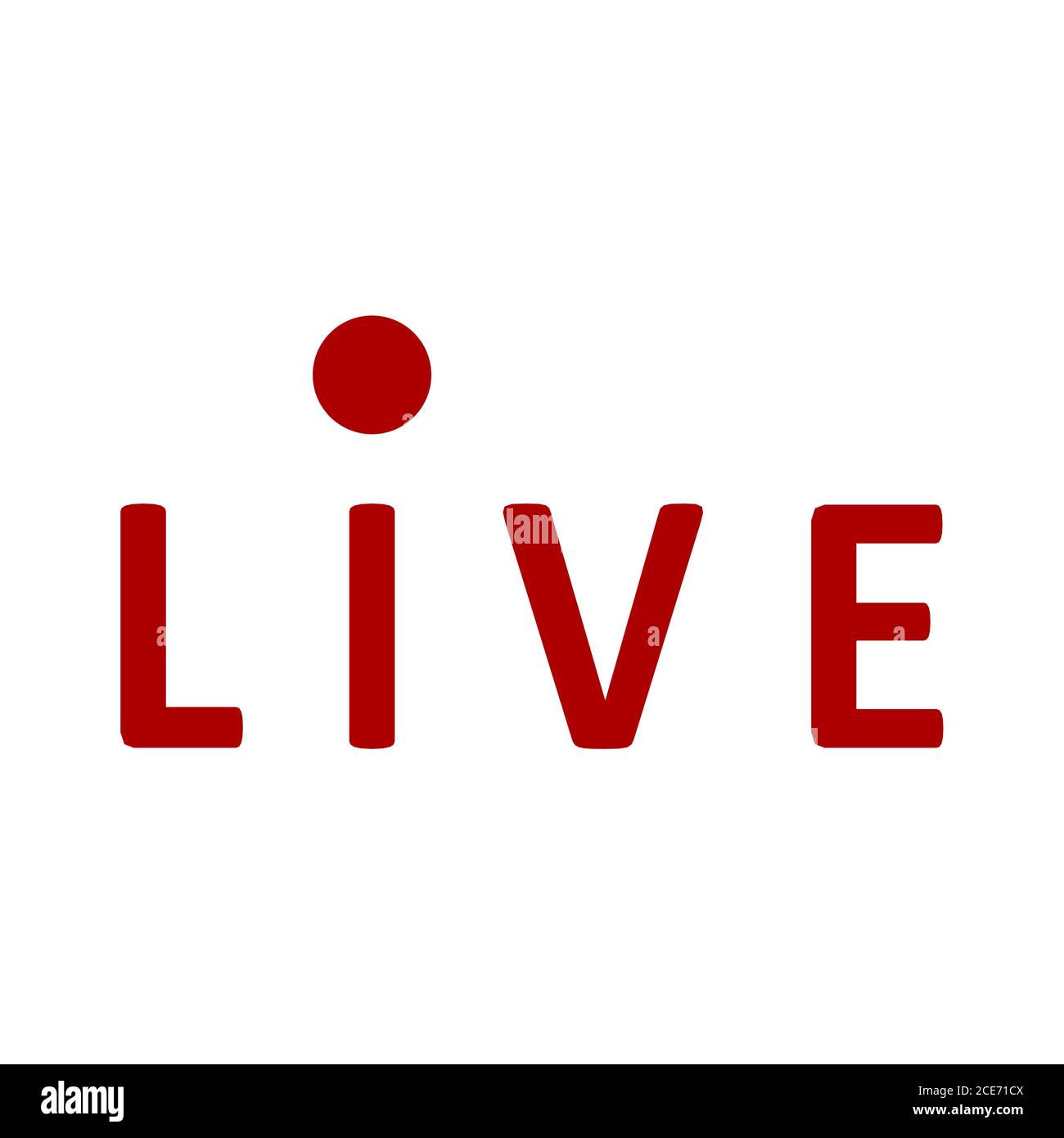 Icon Live-Streaming oder -Übertragung, on air. Vector Live-Stream und Broadcast, Video Online-Nachrichten, spielen auf Luft Illustration. Abzeichen für Kanal oder Musik Stock Vektor