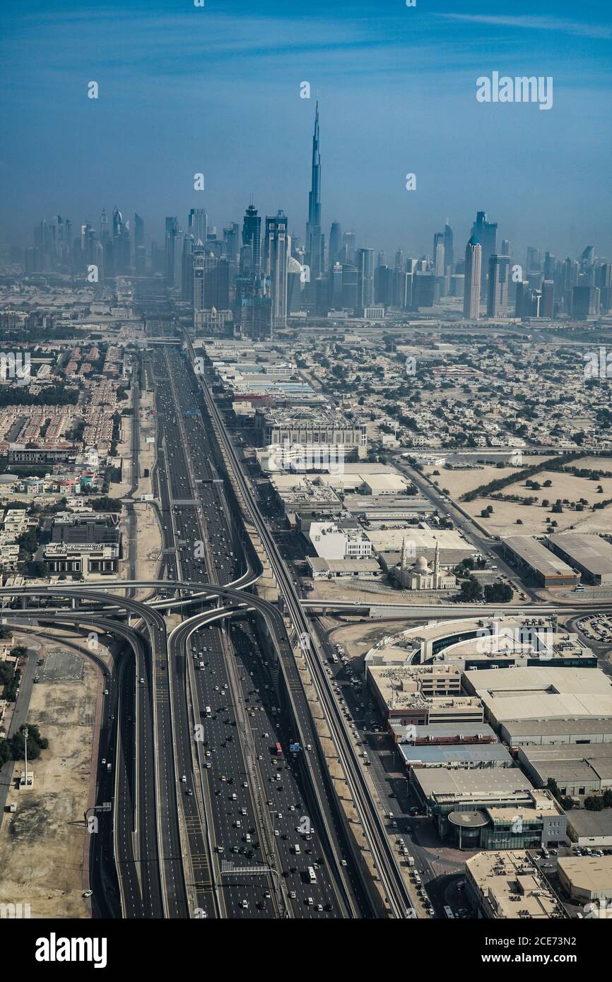 Stadtlandschaft von Dubai (Vereinigte Arabische Emirate) Stockfoto