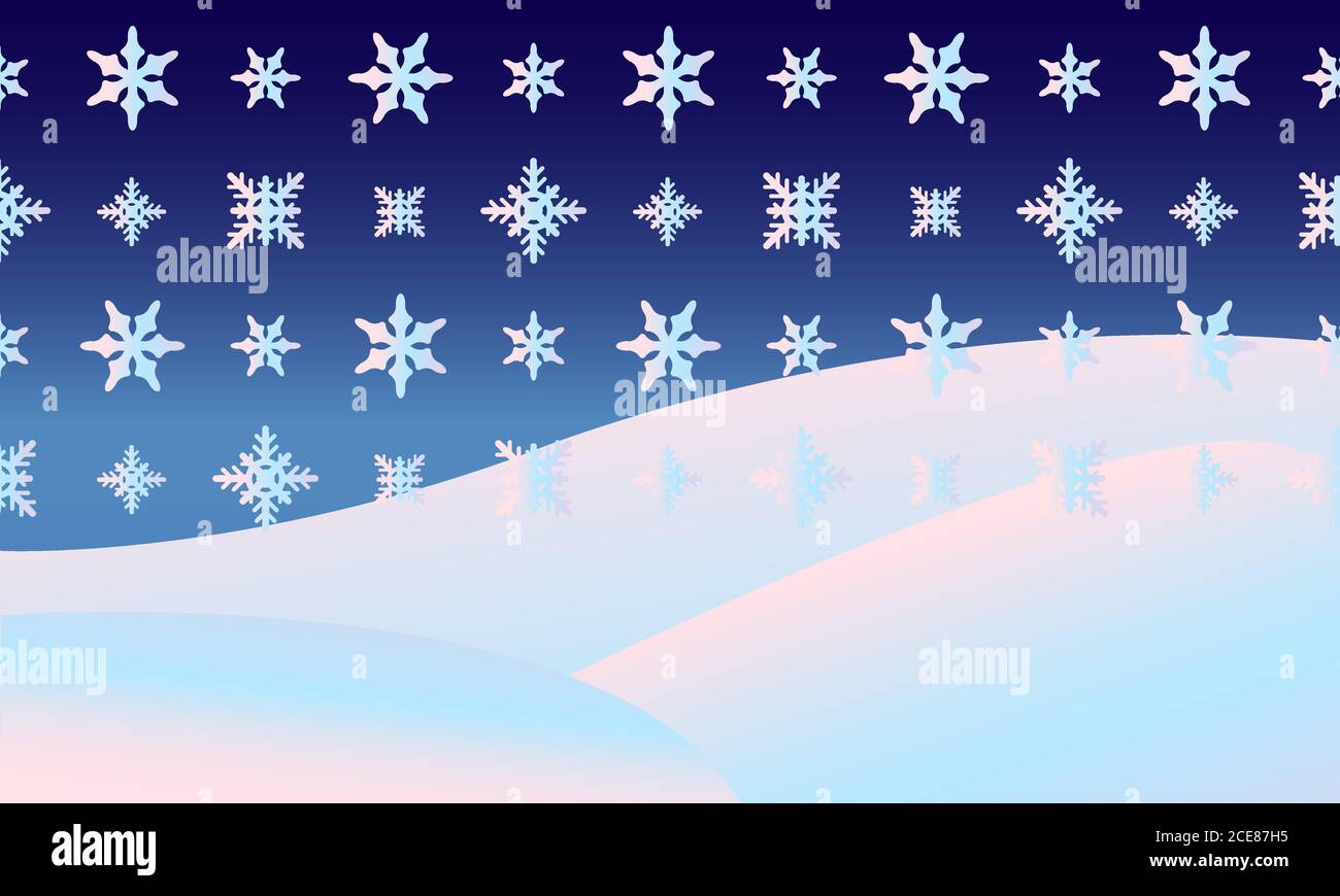 Schönes Wintermuster mit Schneeflocken. Weihnachten Hintergrund. Vektorgrafik EPS10 Stock Vektor