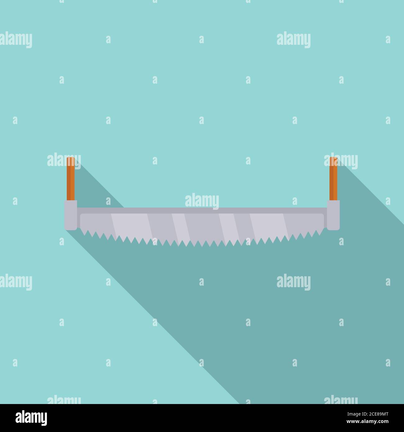 Zwei Mann sah Symbol. Flache Abbildung von zwei Mann Säge Vektor-Symbol für Web-Design Stock Vektor