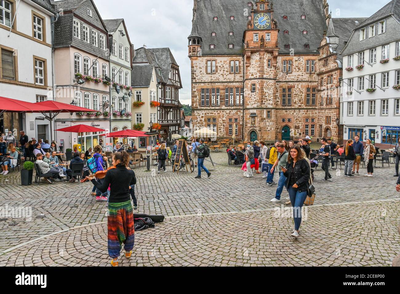 Rathaus, Oberstadt Marburg, Hessen, Deutschland Stockfoto