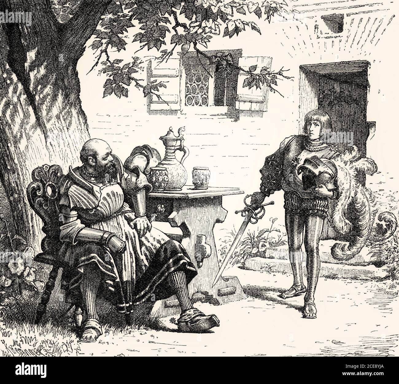 AKT I. SZENE II., Götz von Berlichingen, Drama von Johann Wolfgang von Goethe Stockfoto