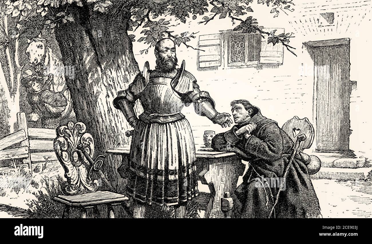 AKT I. SZENE II., Götz von Berlichingen, Drama von Johann Wolfgang von Goethe Stockfoto