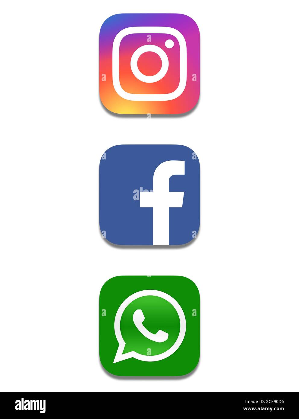 Facebook Instagram Whatsapp Logo Stockfoto