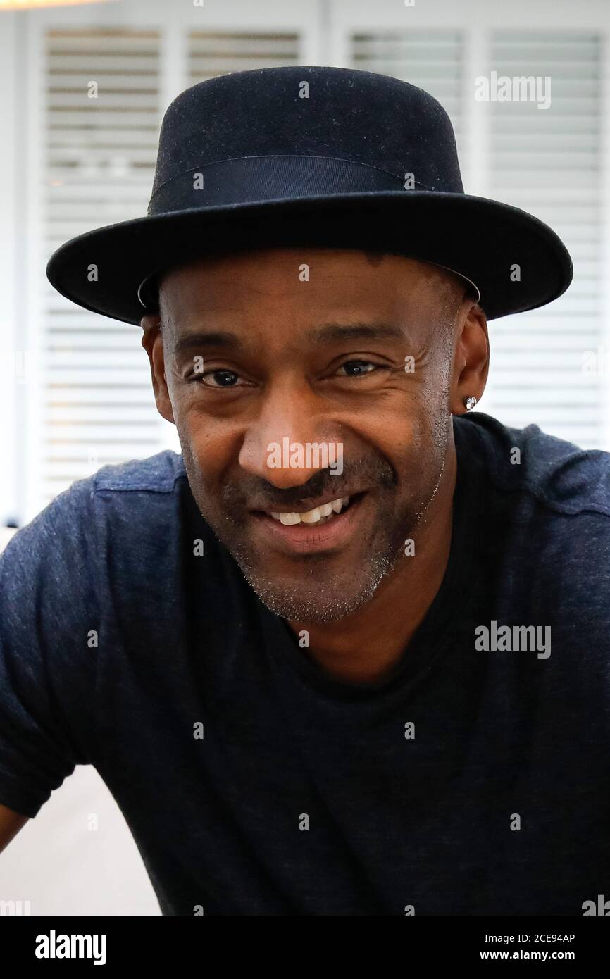 Jazz A Juan Jazz Festival in Juan-les-Pins (Südostfrankreich), am 17. Juli 2018: Amerikanischer Bassist Marcus Miller Stockfoto