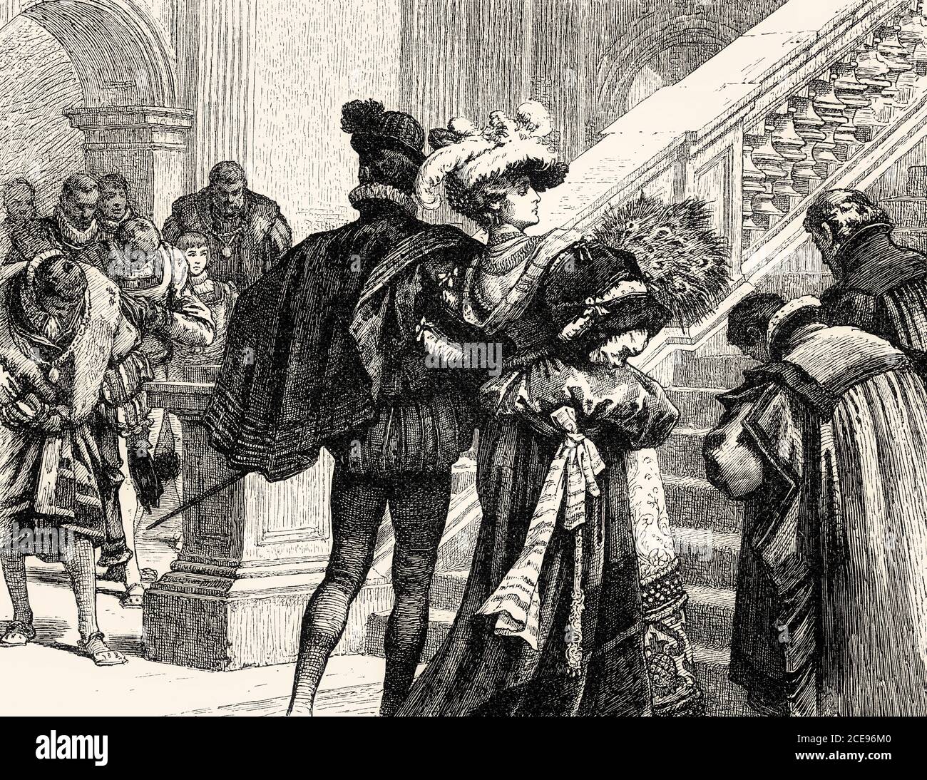 Szene aus Götz von Berlichingen von Johann Wolfgang von Goethe Stockfoto