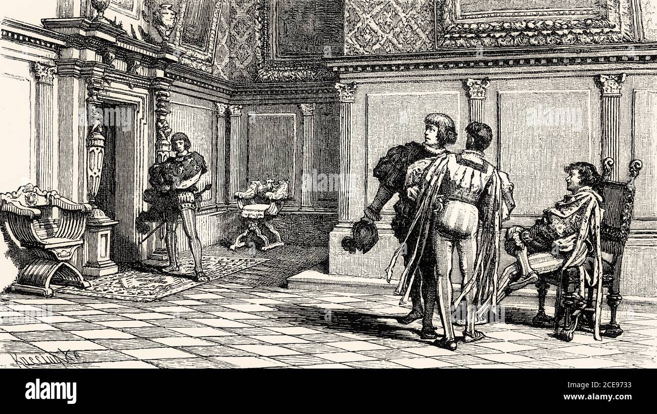 Szene aus Götz von Berlichingen von Johann Wolfgang von Goethe Stockfoto