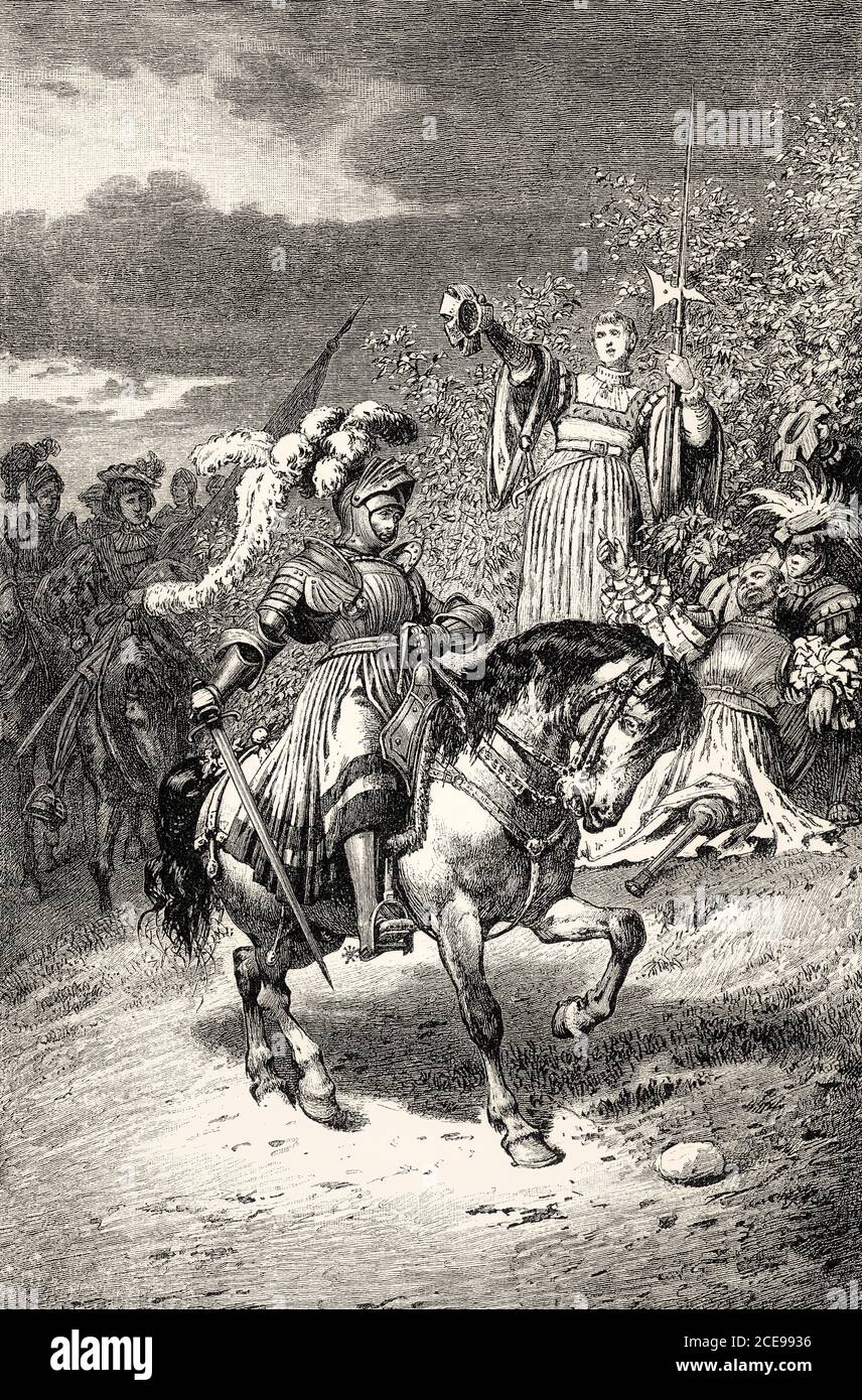 III. AKT, Goetz, Selbitz und Troopers, Szene aus Götz von Berlichingen von Johann Wolfgang von Goethe Stockfoto