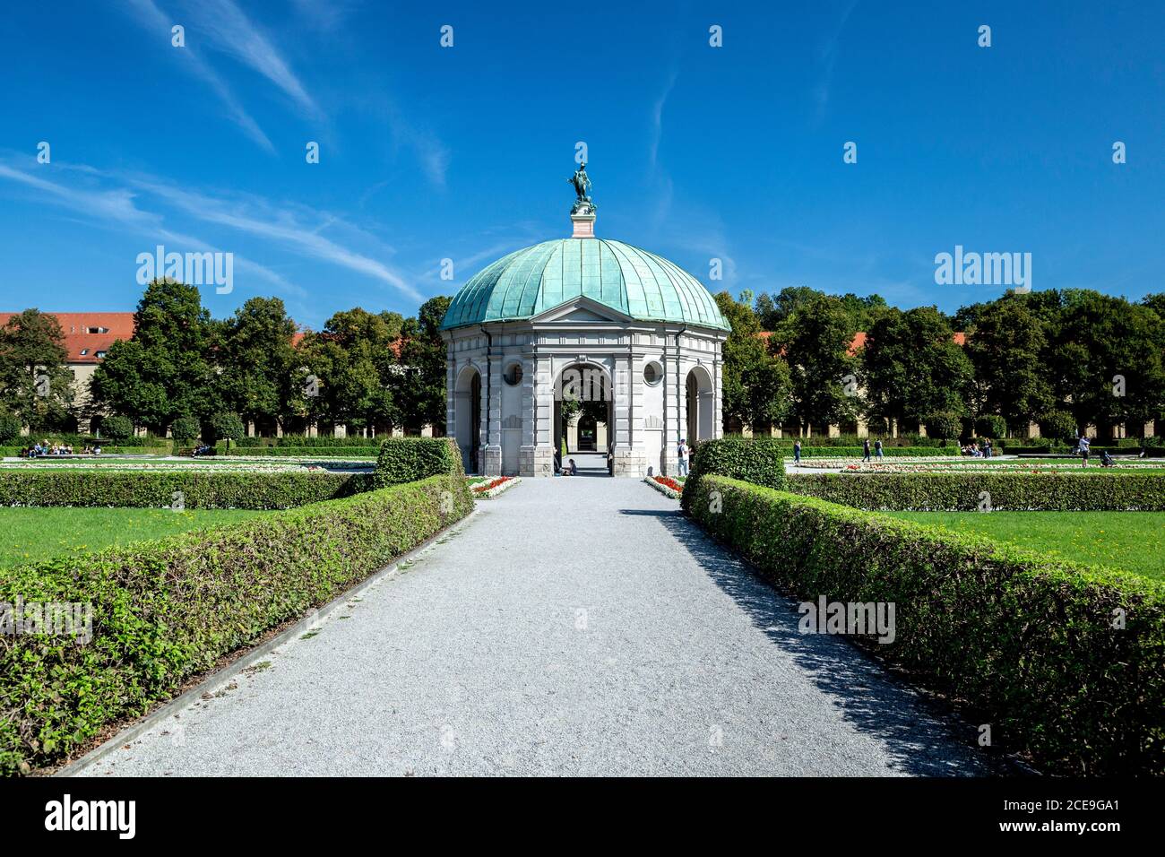 Gewölbte Pavillon der Göttin Diana, Hofgarten, München, Deutschland Stockfoto