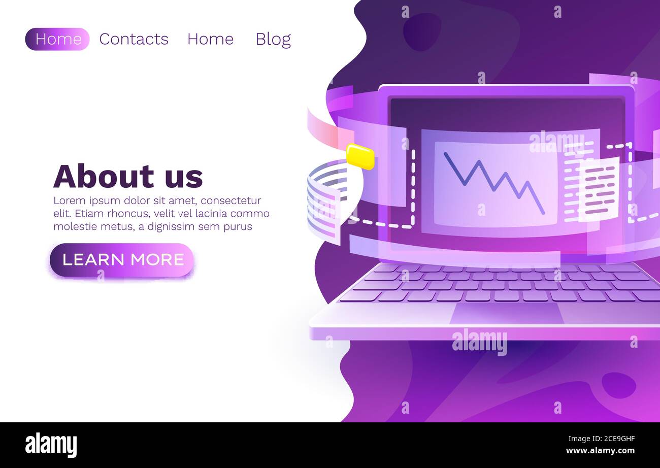 Betreiber Job Entwickler, Website Arbeitsplatz Prozess, Anzeige Infografik. Vektorgrafik Stock Vektor