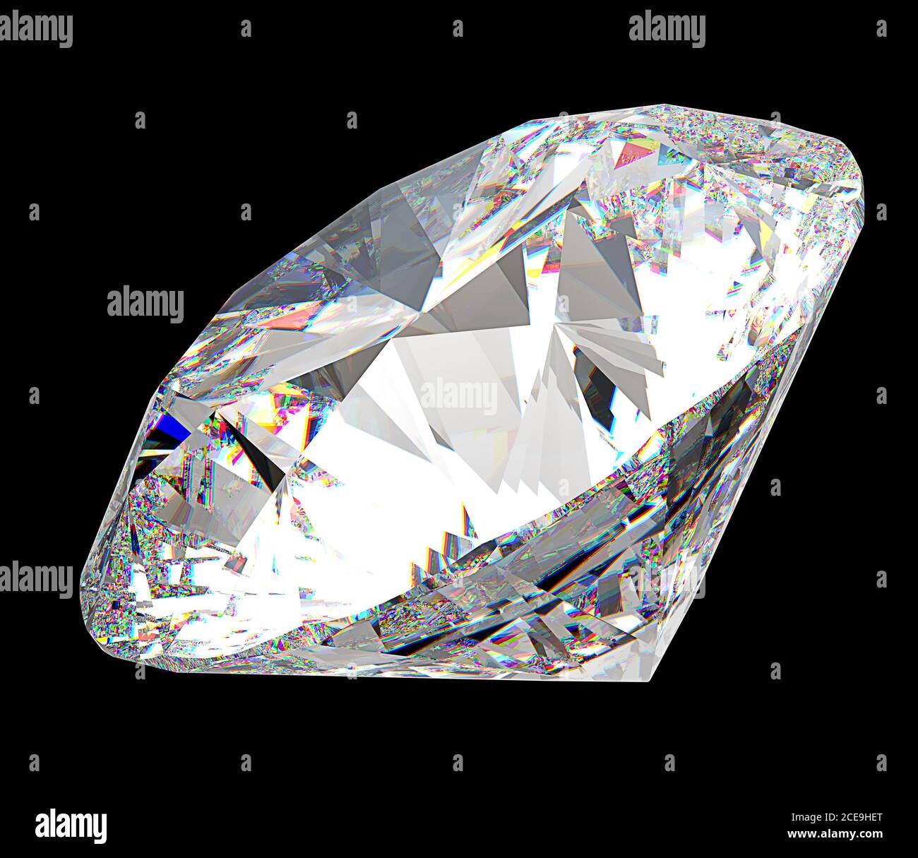 Edelstein: Großer Diamant über schwarz Stockfotografie - Alamy