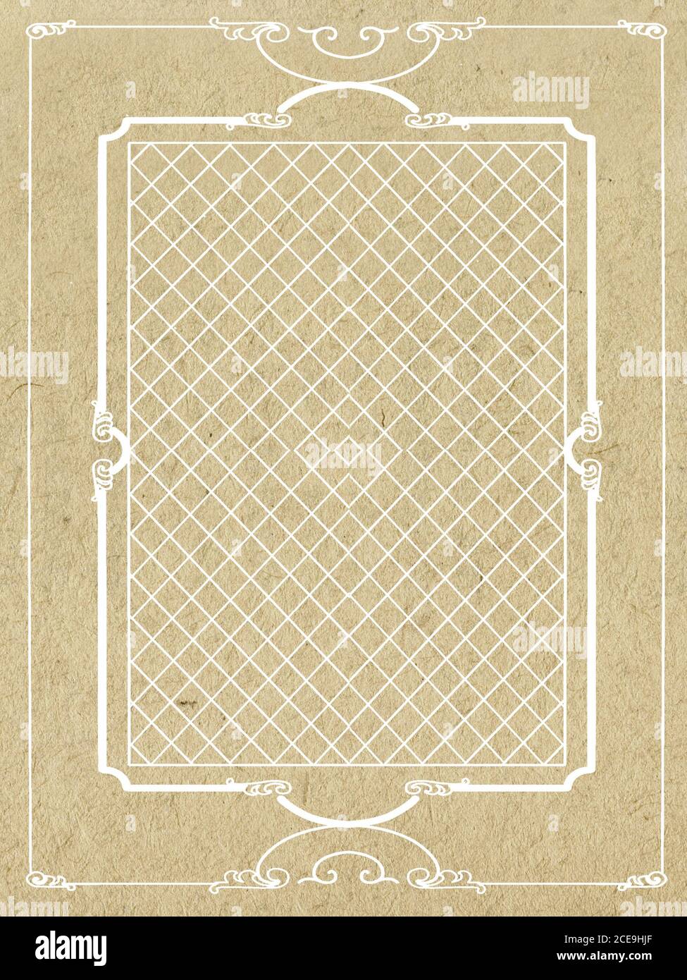 Zierrahmen auf Grunge Hintergrund Stockfoto
