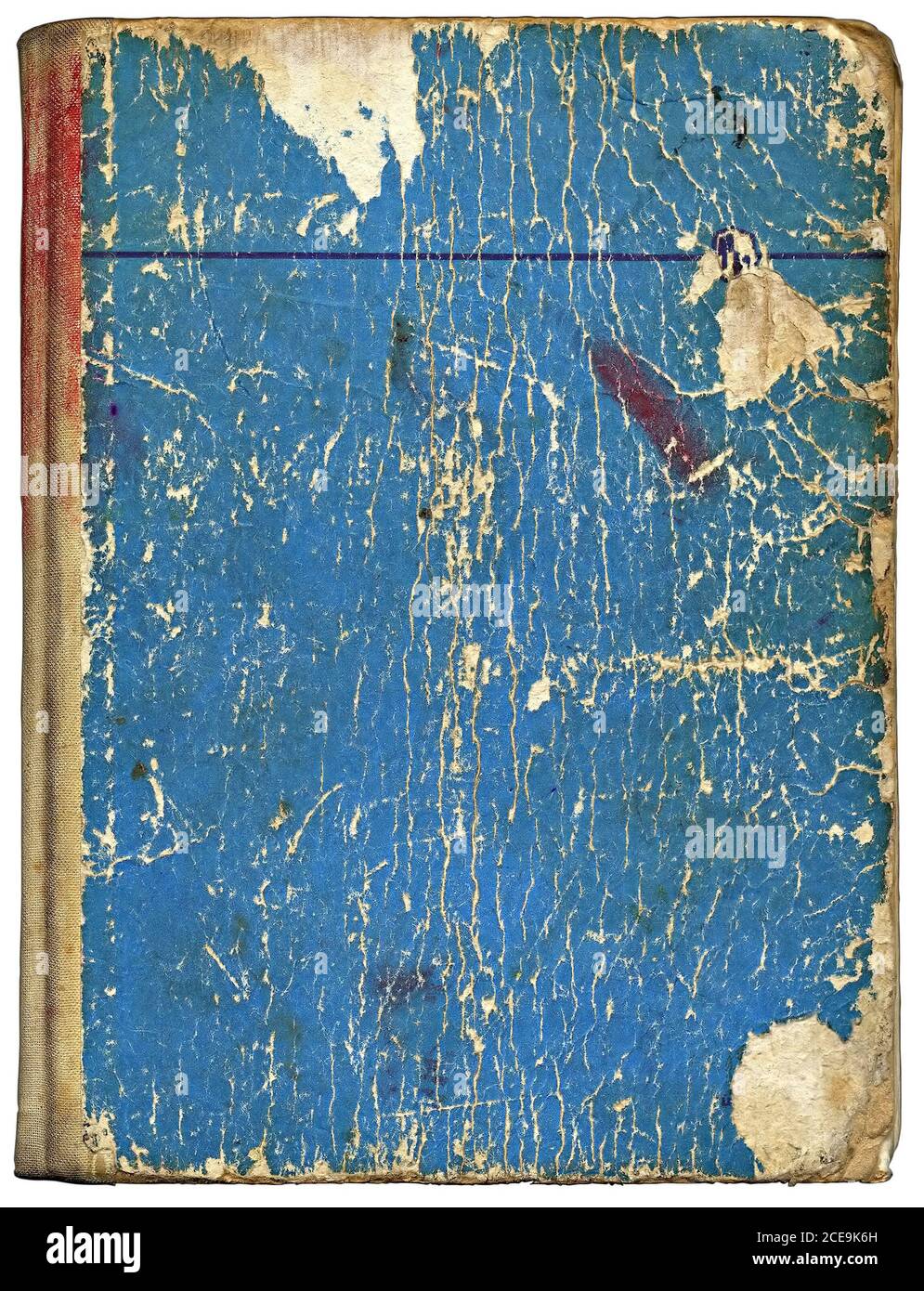 Cover des alten Buches auf weißem Hintergrund Stockfoto