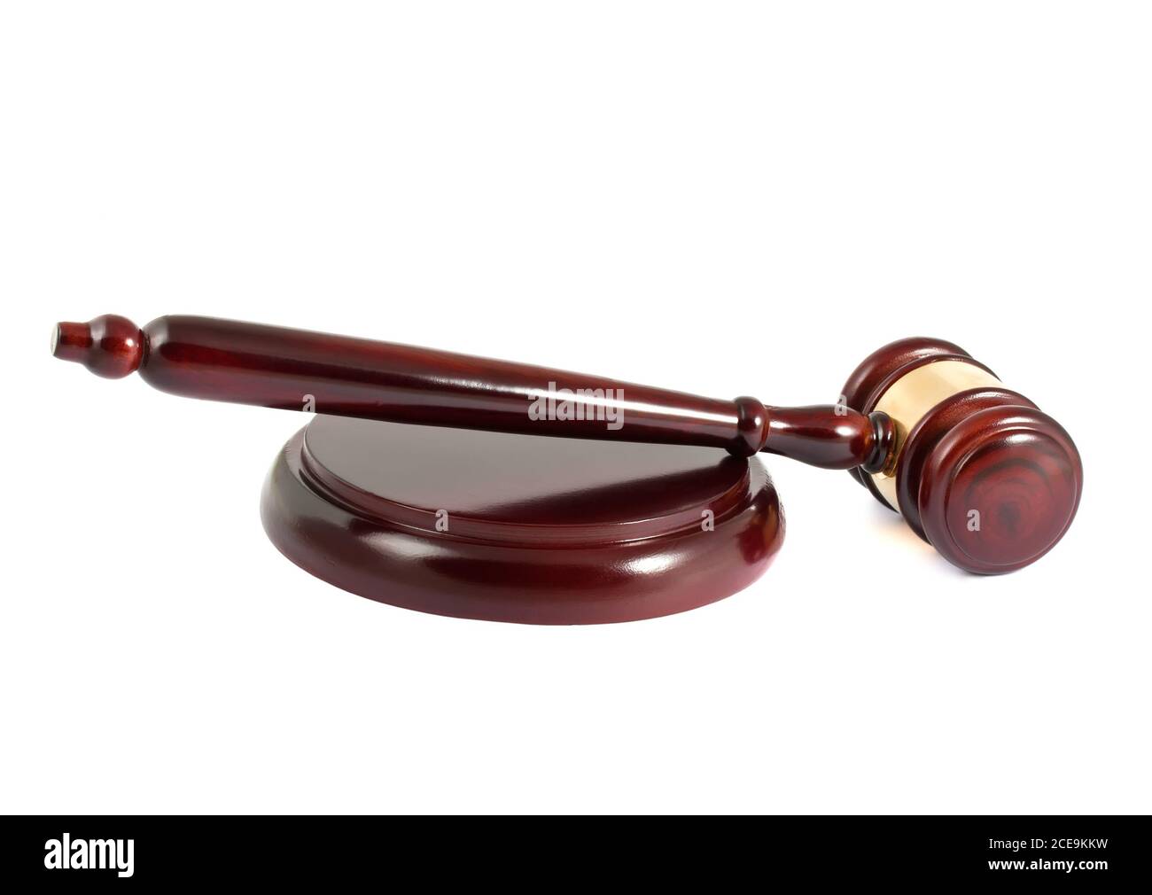 Hammer auf weißem Hintergrund Stockfoto