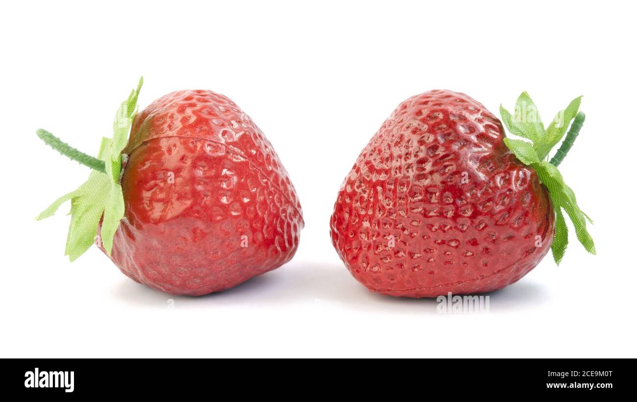 Plastisch die künstlichen Beeren der Erdbeere Stockfoto