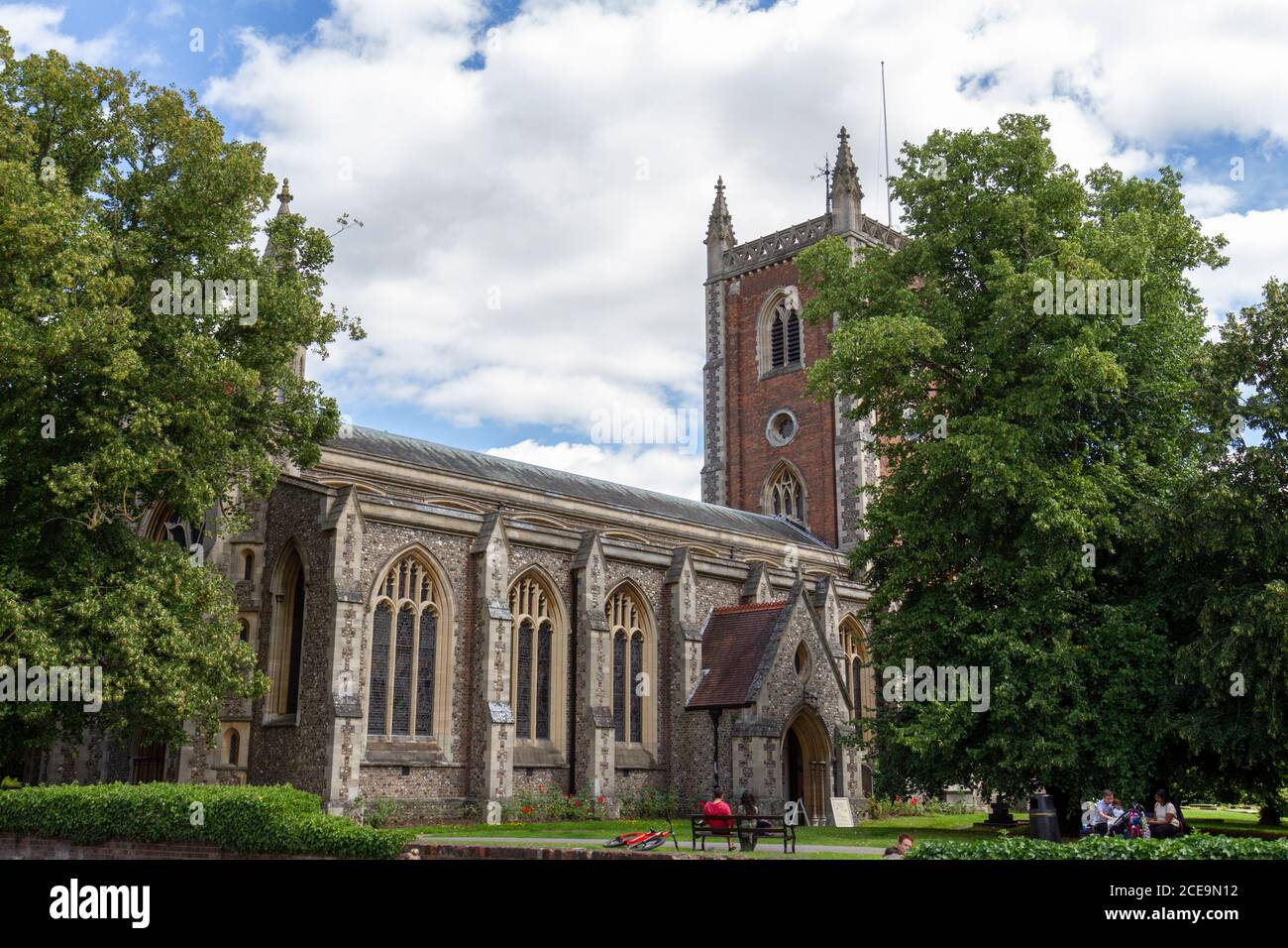 Die Kirche St. Peter, St. Albans in St. Albans, Hertfordshire, Großbritannien. Stockfoto