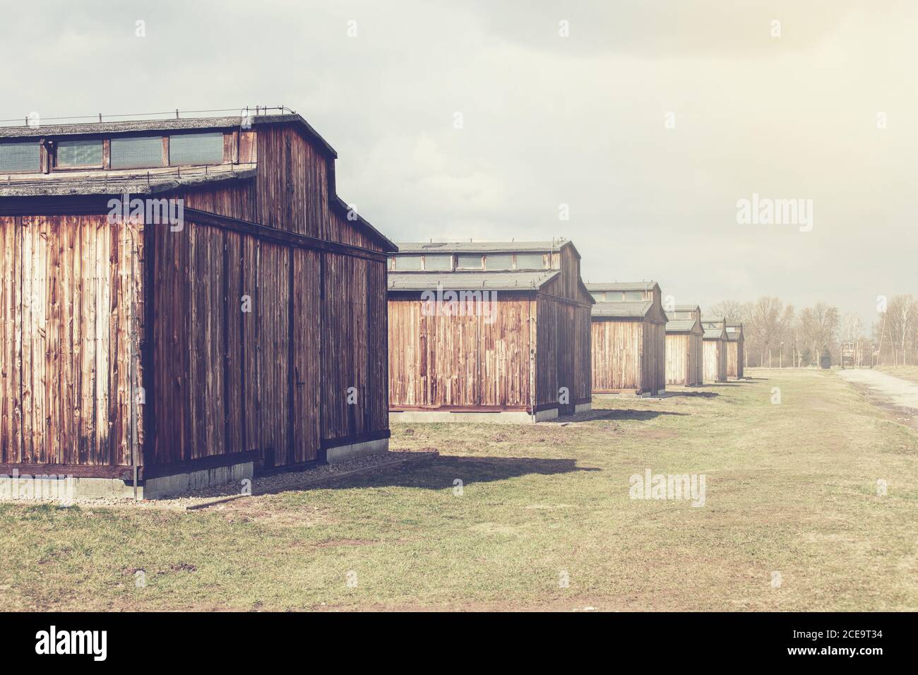Auschwitz-Birkenau, Polen März 12, 2019 Konzentrationslager. Tod-Kaserne. Jüdisches Vernichtungslager. . Stockfoto