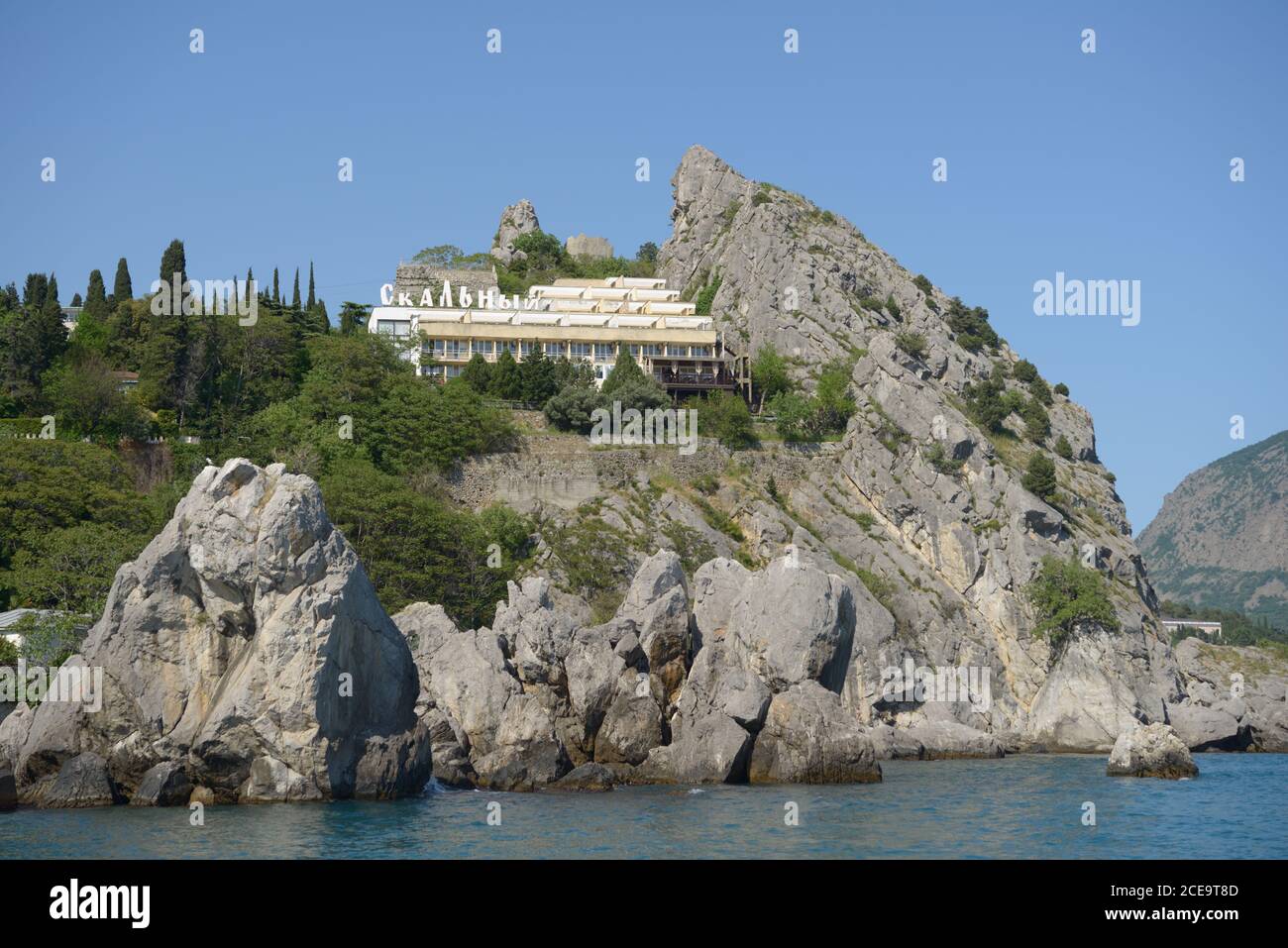 Hotel Skalnaya in Hurzuf, Krim, Ukraine Stockfoto