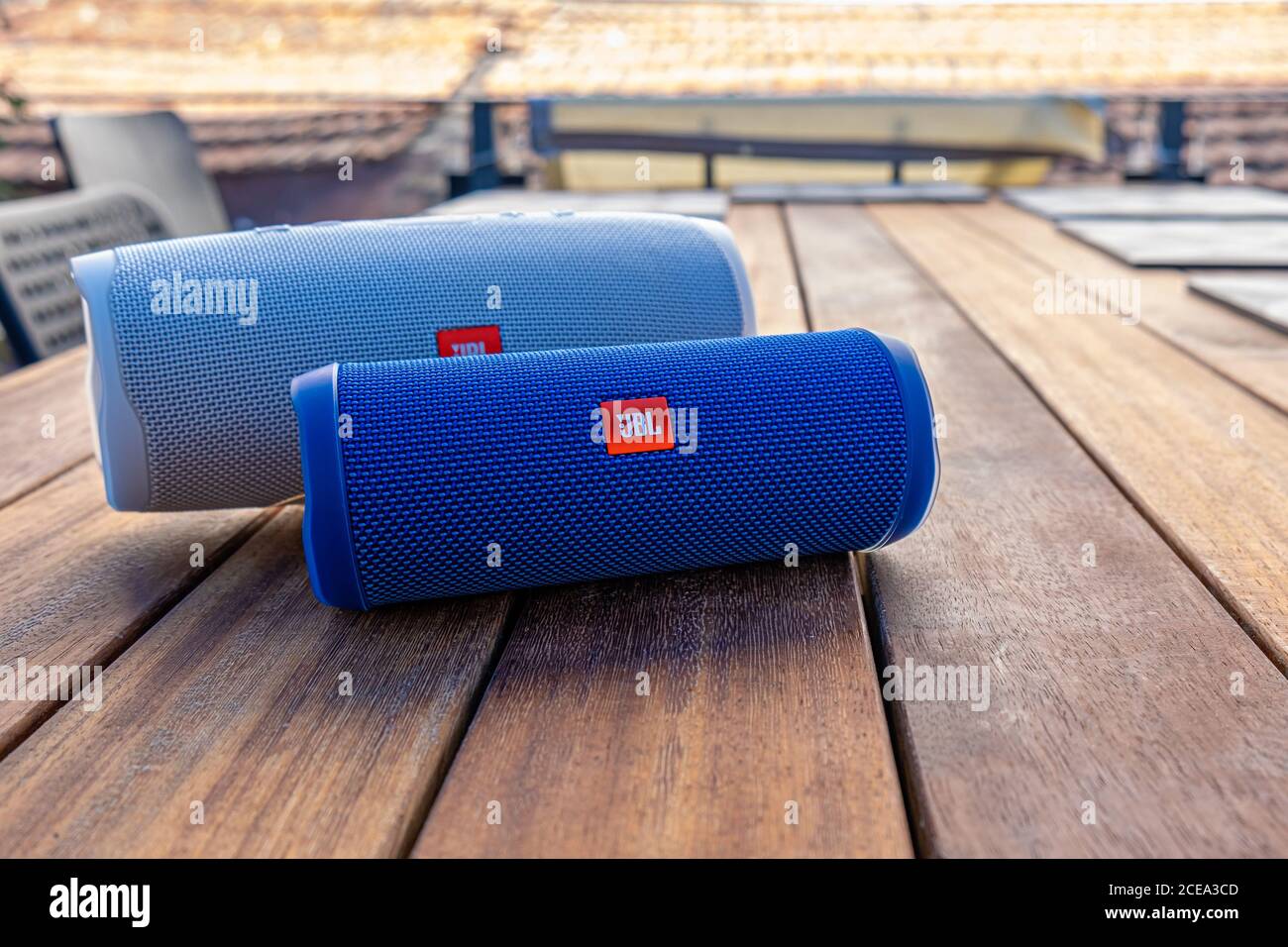 ISTANBUL, TÜRKEI - 14. August 2020: JBL Bluebluetooth Musiklautsprecher Stockfoto