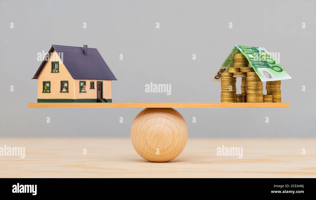 Finanzierung des Wohnungsbaus durch die Bank Stockfoto