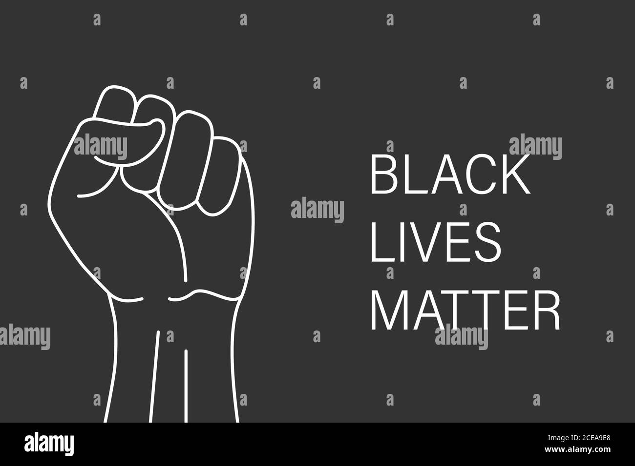 Protesthand-Symbol. Black Lives Matter Banner Design Stock Vektor
